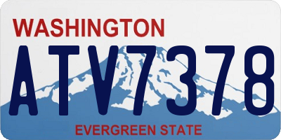 WA license plate ATV7378