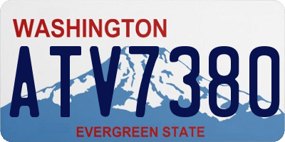 WA license plate ATV7380