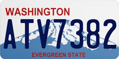 WA license plate ATV7382