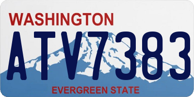 WA license plate ATV7383