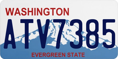 WA license plate ATV7385