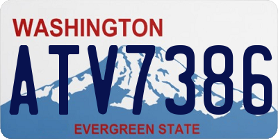 WA license plate ATV7386