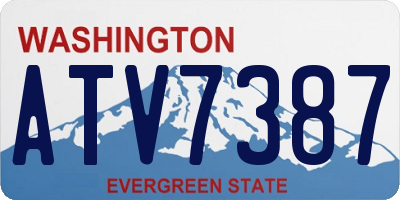 WA license plate ATV7387