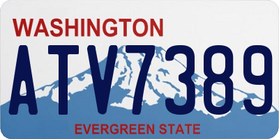 WA license plate ATV7389