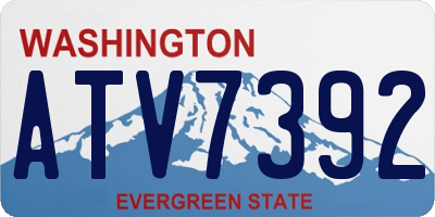 WA license plate ATV7392