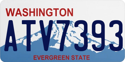 WA license plate ATV7393