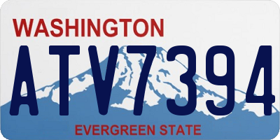WA license plate ATV7394