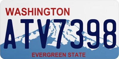 WA license plate ATV7398