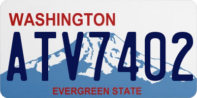 WA license plate ATV7402