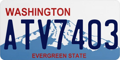 WA license plate ATV7403