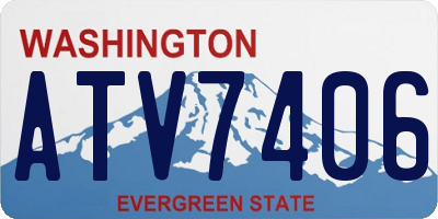 WA license plate ATV7406