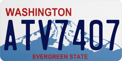 WA license plate ATV7407