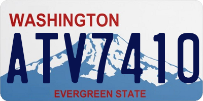 WA license plate ATV7410