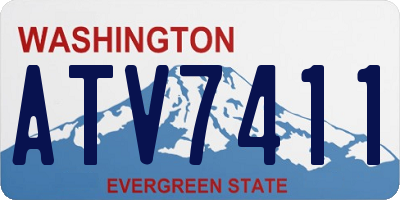 WA license plate ATV7411