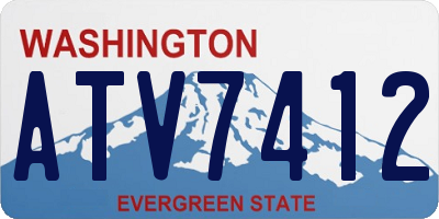 WA license plate ATV7412