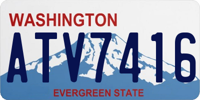 WA license plate ATV7416