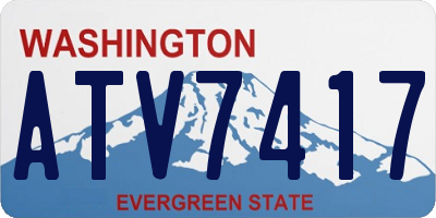 WA license plate ATV7417
