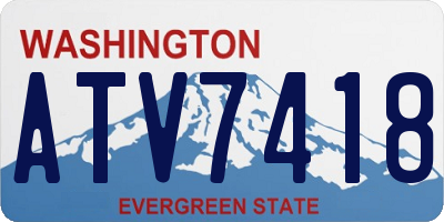 WA license plate ATV7418