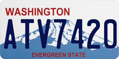 WA license plate ATV7420