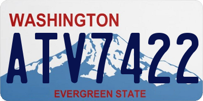 WA license plate ATV7422