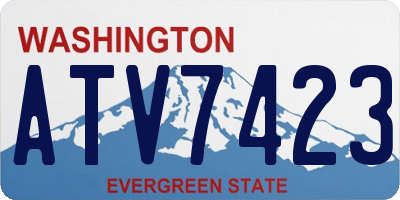 WA license plate ATV7423