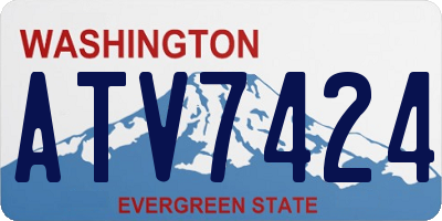 WA license plate ATV7424
