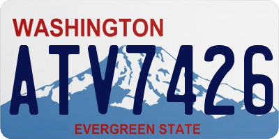 WA license plate ATV7426