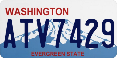WA license plate ATV7429