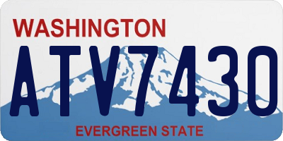 WA license plate ATV7430