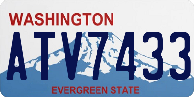 WA license plate ATV7433