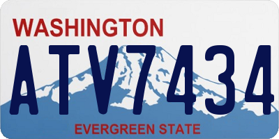 WA license plate ATV7434