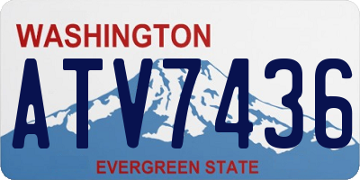 WA license plate ATV7436