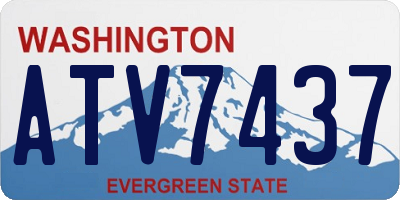 WA license plate ATV7437