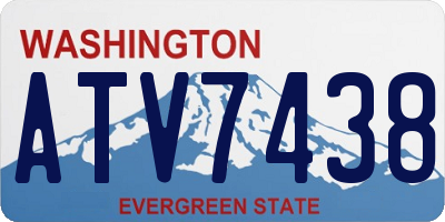 WA license plate ATV7438