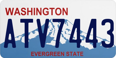 WA license plate ATV7443
