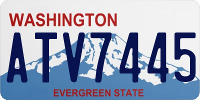 WA license plate ATV7445