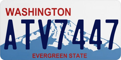 WA license plate ATV7447