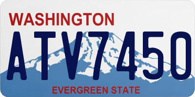 WA license plate ATV7450