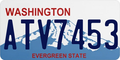 WA license plate ATV7453