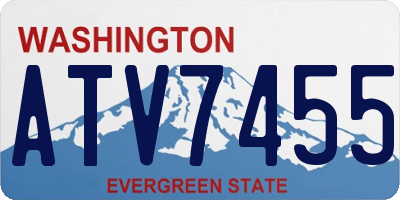 WA license plate ATV7455
