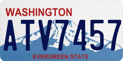 WA license plate ATV7457