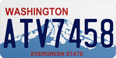 WA license plate ATV7458