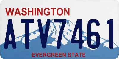 WA license plate ATV7461