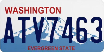 WA license plate ATV7463
