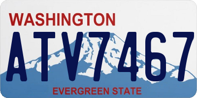 WA license plate ATV7467