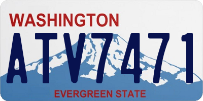 WA license plate ATV7471