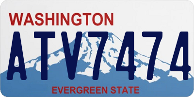 WA license plate ATV7474