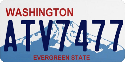 WA license plate ATV7477