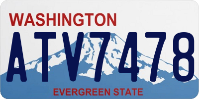 WA license plate ATV7478