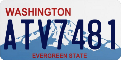 WA license plate ATV7481